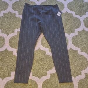 LYSSE Gray Pinstripe Leggings XL